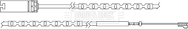 BORG & BECK Сигнализатор, износ тормозных колодок BWL3055